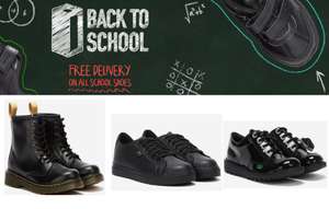 Free Delivery on Back to School Shoe's includes Reductions