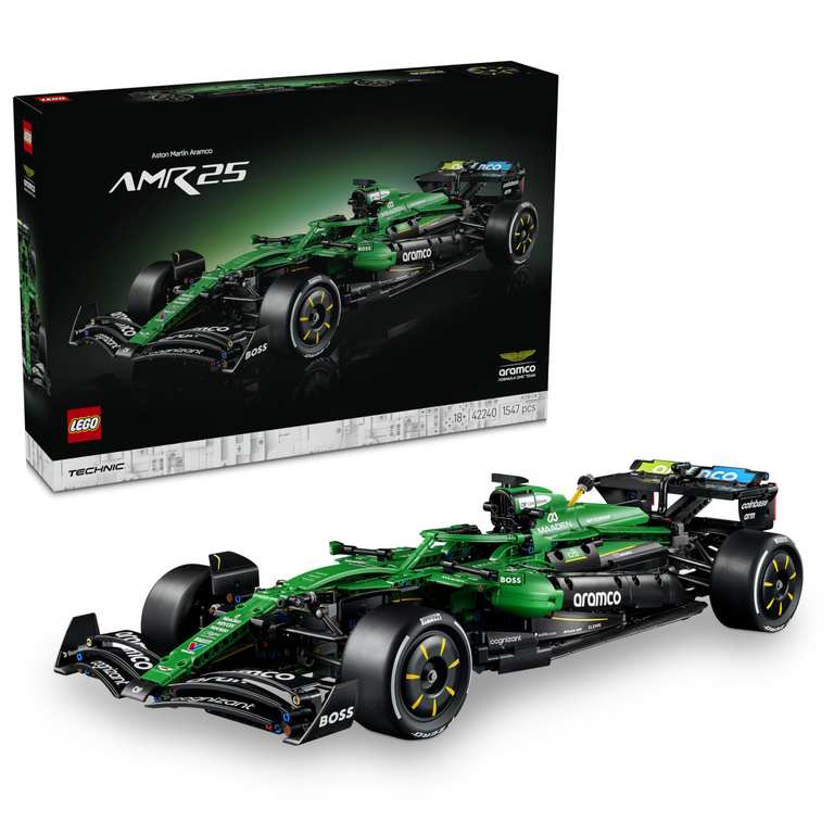 Lego 42240 Technic Aston Martin Aramco AMR25 F1 Car