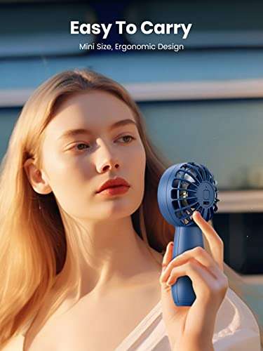 TOPK Rechargeable Mini Handheld Fan (Blue / Pink) - £6.99 @ TOPKDirect / Amazon