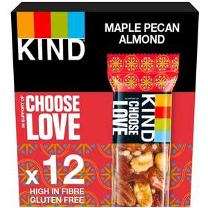 KIND Bars, Healthy Gluten Free & Low Calorie Snack Bars, Maple Pecan Almond, 12 Bars BBE 17/01/23 - £7.25 sold by Amazon Warehouse