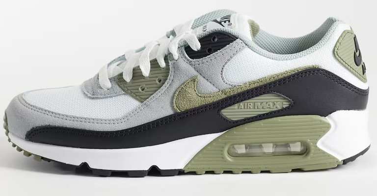 Nike Air Max 90 trainers in white and khaki