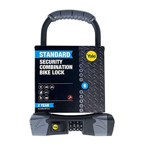 Yale YCUL2/13/230/1 - Standard Security Combination Bike Lock 230mm - U Lock - Ultra Hardened Shackle , Black £15.00 @ Amazon