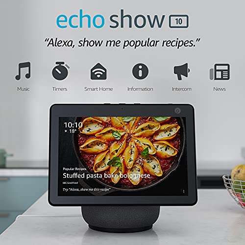 £75 off Echo Show 10 (3rd generation) | HD smart display with motion and Alexa, Charcoal Fabric £184.99 Prime Day Exclusive Deal @ Amazon