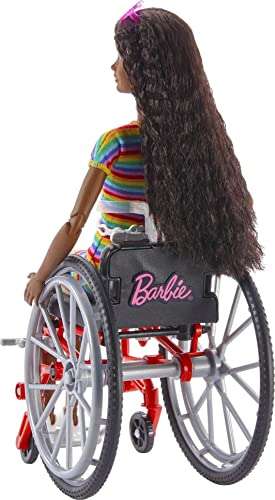 Barbie Fashionistas Doll 166 with Wheelchair & Crimped Brunette Hair £12 delivered with prime at Amazon
