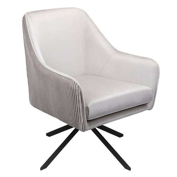 Pia Pleat Swivel Chair - Silver £65 free collection @ Homebase