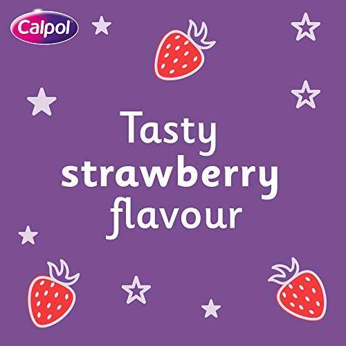 Calpol Infant Oral Suspension Paracetamol Sugar OR Sugar Free, Strawberry Flavour, 100ml (£2.96/£2.79 with S&S +15% off 1st S&S)