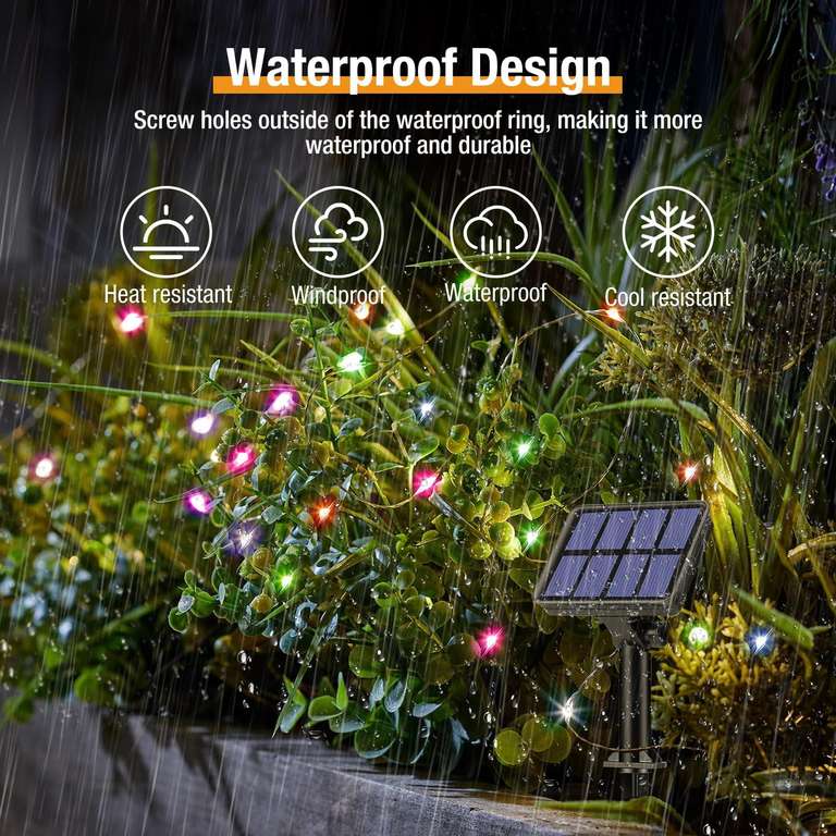 Led Post. Top Application btfarm 2 Pack Solar String Lights Outdoor Garden 16M/53FT 160 LED £6.99 ...