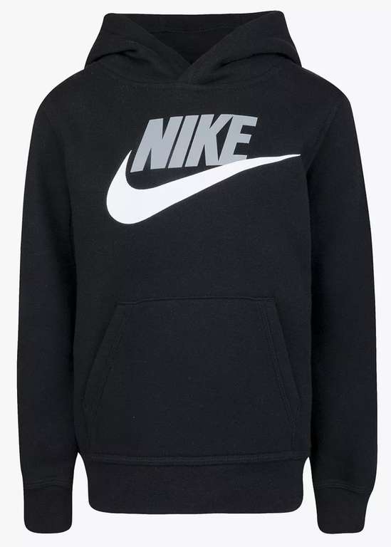 Nike Kids' Logo Hoodie, Black - free click and collect