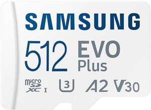 Samsung Evo Plus 512GB MicroSD Card UHS-I interface Speeds up to 130MB/s (read) (Sold By Box, with code)