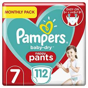 Pampers Size 7 Nappy Pants (Pack of 112) for £19.04 (+£4.99 Non-Prime) @ Amazon