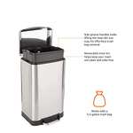 Amazon Basics Rectangular Trash Can, 20 Litre/5.3 Gallon, Silver, Black £37.37 @Amazon