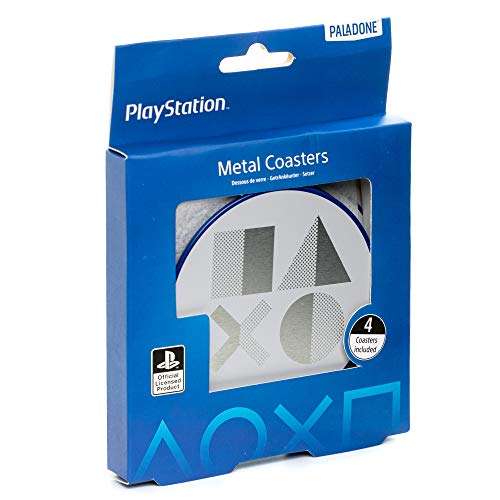 PlayStation PS5 Metal Drink Coasters, Set of 4, Officially Licensed Merchandise £4.95 @ Amazon
