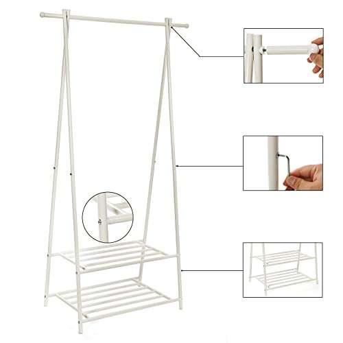 SONGMICS Coat Rack, Coat Stand, Clothes Rack inc 2-Tier Storage Shelf £19.71 with voucher sold by Songmics Dispatched by Amazon