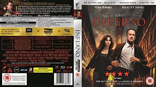 Inferno (4K Ultra HD Blu-ray + Blu-ray + Blu-ray Bonus Disc) £5.99 @ Amazon