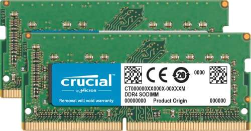 Crucial RAM 16GB Kit (2x8GB) DDR4 3200MHz CL22 (or 2933MHz or 2666MHz) Laptop Memory - £28.49 @ Amazon