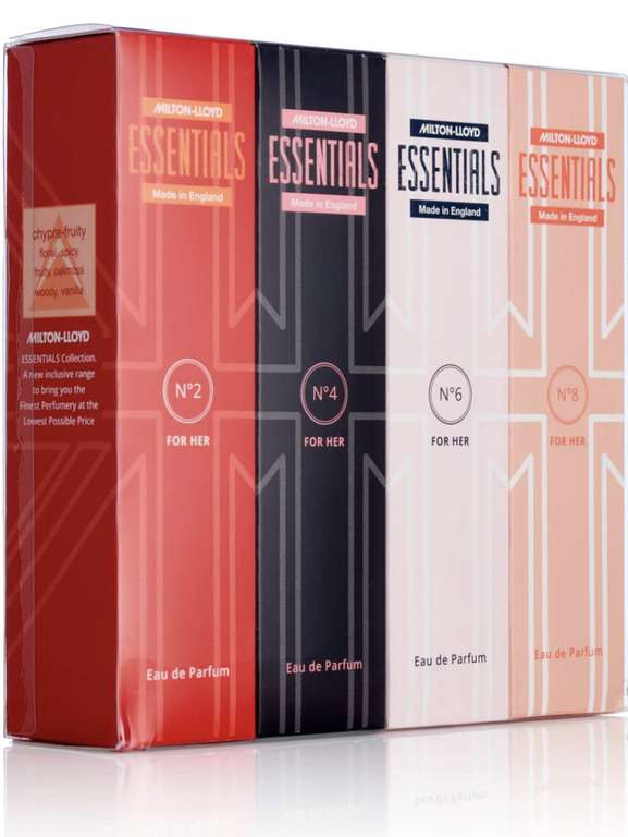 Milton-Lloyd Essentials Quad Pack - Fragrance for Women - 4 x 50ml Eau de Parfum £13.90 (Temporarily out of stock) @ Amazon