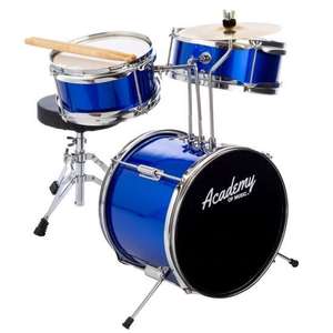 Academy Of Music Kids 3 Piece Drum Kit - Blue - £44.99 With Code + Free Collection (Add £4.95 For Delivery - UK Mainland) @ Robert Dyas