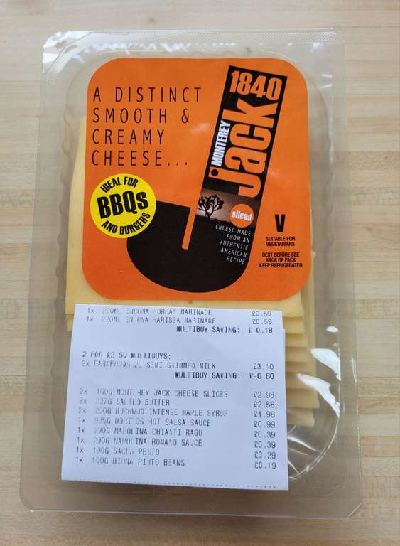 Monterey Jack Cheese Slices £1.49 @ Farmfoods Burslem