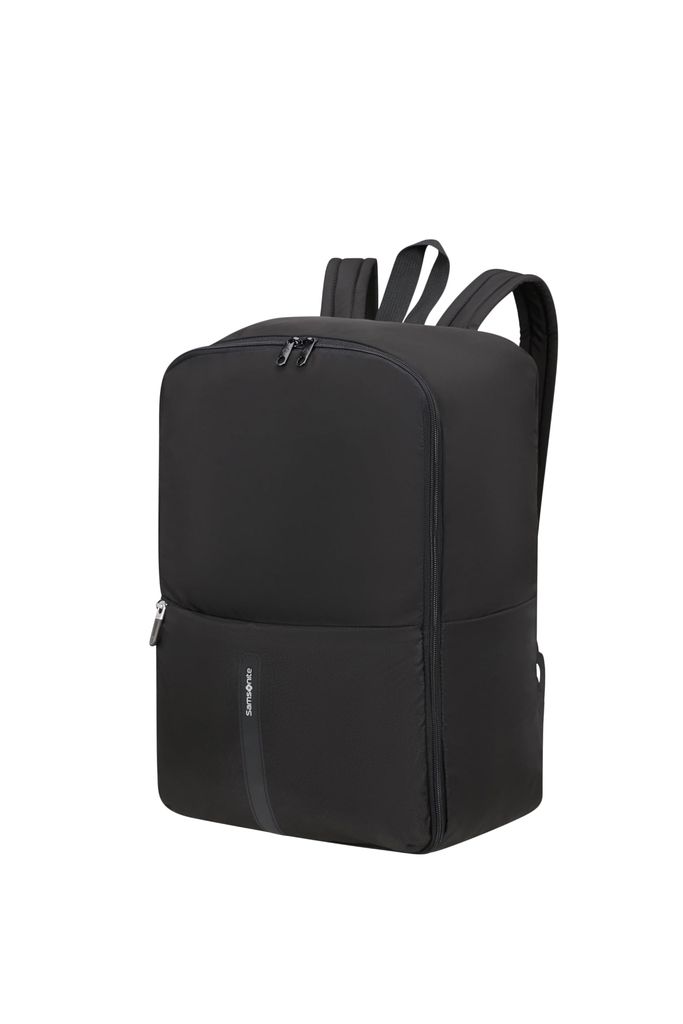Samsonite TA Revolution - Foldable Cabin Rucksack 45 x 35 x 20 cm, Lightweight Hand Luggage for EasyJet, Reflective Details, 0.20 kg, Black