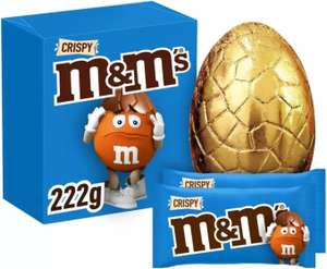 M and Ms Crispy Chocolate Easter Egg 222g (Minimum Order £22.50) BBE 26 May 24