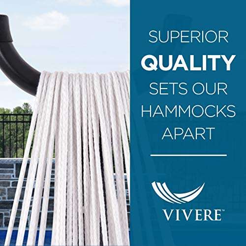 Vivere UHSDO8-20 Double Cotton Hammock with Space-Saving Steel Stand Including Carrying Bag, Tropical £70.40 delivered at Amazon
