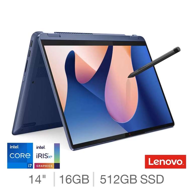 Lenovo IdeaPad Flex 5, Intel Core i7-1355U, 16GB RAM, 512GB SSD, 14 Inch Convertible 2 in 1 OLED Laptop, 82Y0006SUK