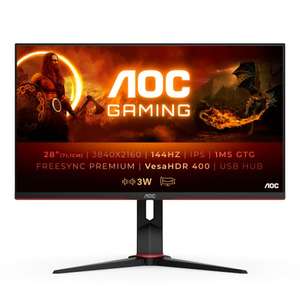 AOC Gaming U28G2XU - 28 Inch 4K UHD Monitor, 144Hz, 1ms, IPS, FreeSync Premium pro (used-like new) £446.10@ amazon warehouse