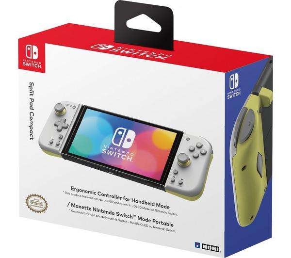 HORI Nintendo Switch Split Pad Compact - Light Grey & Yellow + free delivery