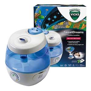 Vicks Mist Humidifier with image projector - For children - Essential oil pad included - VUL575 £44.99 @ Amazon