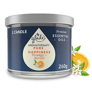 Glade Aromatherapy Scented Candle Pure Happiness, Orange & Neroli, 260g - £2.70 S&S