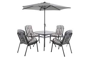 Colorado Metal 4 seater Dining set with cushions and parasol - £220 Delivered @ Trade Point (B&Q)