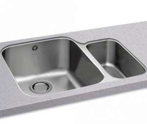 Carron Phoenix Zeta Undermount Reversible Silver Kitchen Sink - 1.5 Bowl In store Basingstoke