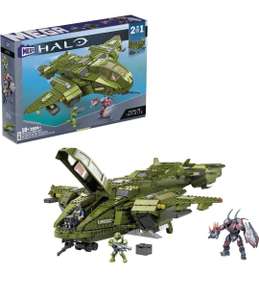 MEGA Halo Pelican Inbound vehicle Halo Infinite Building Set with Master Chief character figure - ToyDip FBA