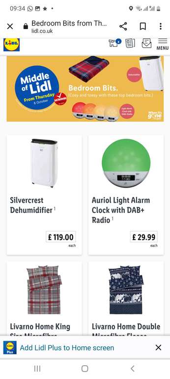 SilverCrest 20L Dehumidifier - Instore - £119 instore @ Lidl