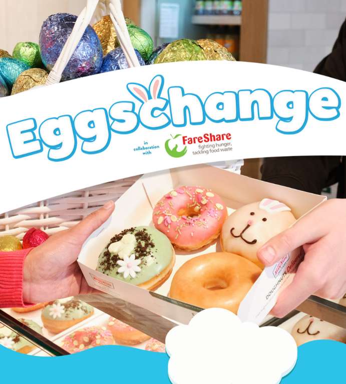 Donate an Easter egg instore, get a free 4 pack of doughnuts 7th - 10th April @ Krispy Kreme
