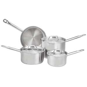 AmazonCommercial 7-Piece Stainless Steel Induction Ready Cookware Set - £37.94 with 40% voucher @ Amazon