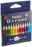 Helix Oxford Mini Colouring Pencils (Pack of 12), assorted