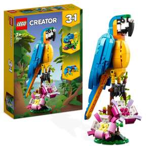 LEGO 31136 Creator 3 in 1 Exotic Parrot to Frog to Fish Animal Figures Building Toy, Creative Toys