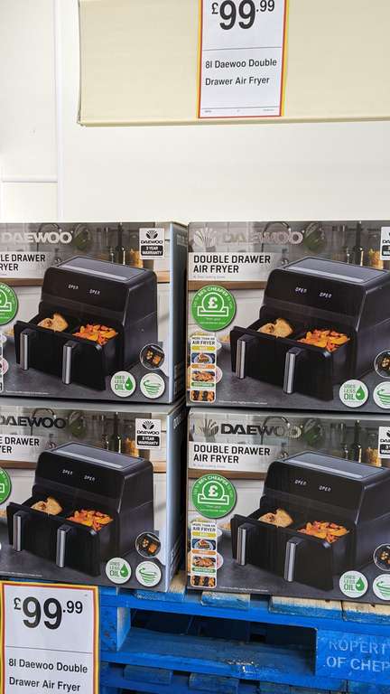 Daewoo 8ltr Dual Zone Family Sized Air Fryer £99.99 Instore (Nationwide) @ Farmfoods