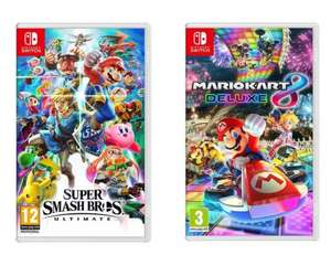 Mario Kart 8 Deluxe and Super Smash Bros Ultimate - Nintendo Switch - £74.99 delivered (With Code) @ Currys
