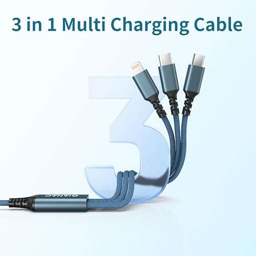Câble Multi-chargeur De 1,2 M, 3 Paquets/2 Paquets/1 Paquet, Cordon De  Charge