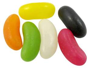 Jelly beans 1kg - vegetarian- mixed flavours via Monmore Confectionery