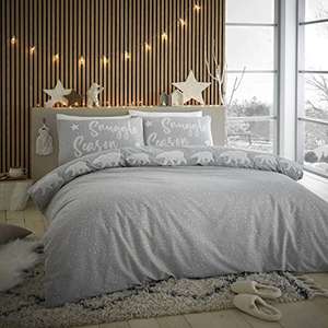 Catherine Lansfield Bedding Snuggle Polar Bears Single Duvet Cover Set with Pillowcases Stone Grey £9.44 @ Amazon