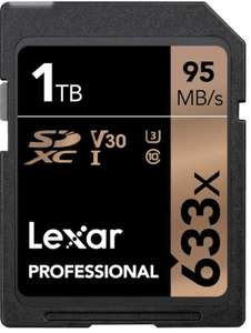 1TB V30 SD Card Lexar Professional 633x SDXC UHS-I Card £86.76 @ Amazon UK