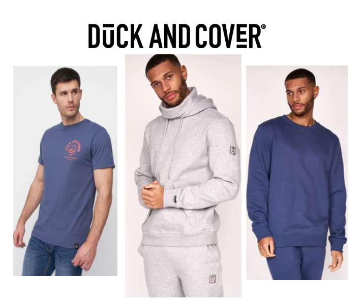 Mid Season Sale Up To 80% Off, Jogger From £8.49 Crews from £8.49 & much more, Delivery £2.99 Free on £50 spend @ Duck and Cover