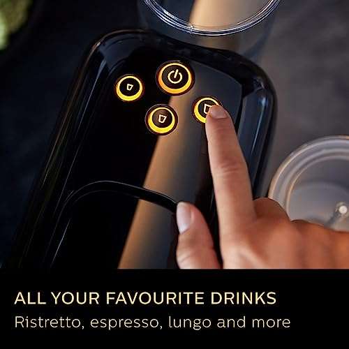 PHILIPS L'OR BARISTA Original Latte Coffee Capsule Machine & Milk Frother, for Double or Single Capsule, Black