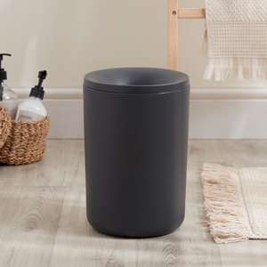 Charcoal Bathroom Bin Special Price now £2.80 with free click and collect from Dunelm