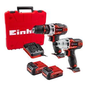 Einhell TE-TK 12 Li 12V Combi Drill & Impact Driver Kit with 2x 2.0Ah Batteries, Charger & Case - £84 @ ITS