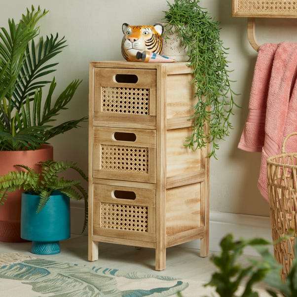 French Cane Natural Drawers click and collect