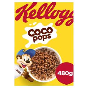 Kellogg's Coco Pops 480G £2.50 Clubcard Price at Tesco